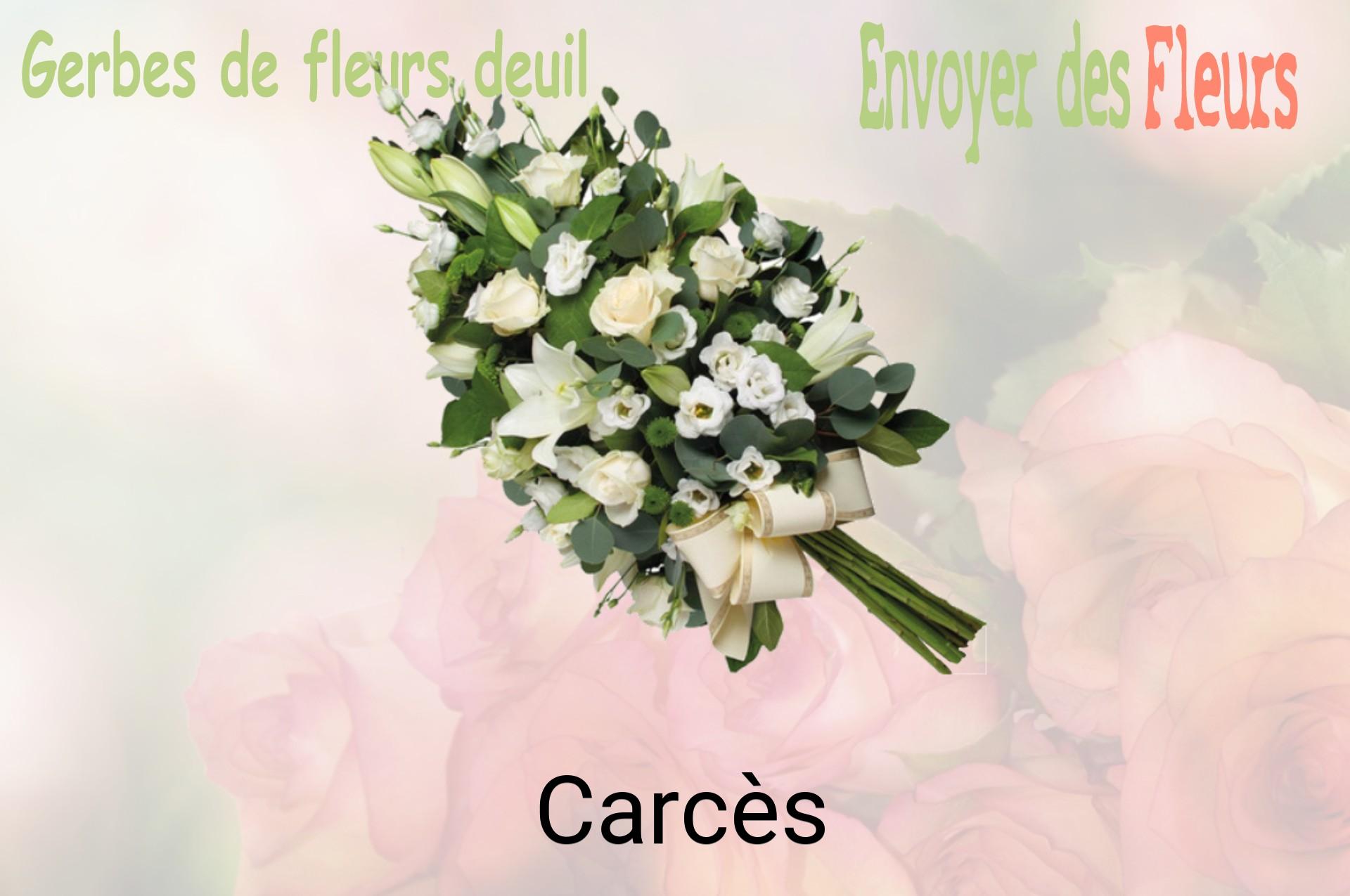 Gerbe de fleurs de deuil livrée à Carcès